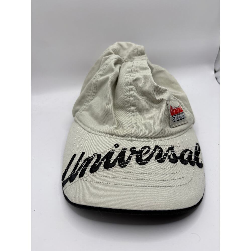 Universal Studios Baseball Cap Hat Beige Embroidered Velcro Strap Cotton OSFA - Picture 2 of 6